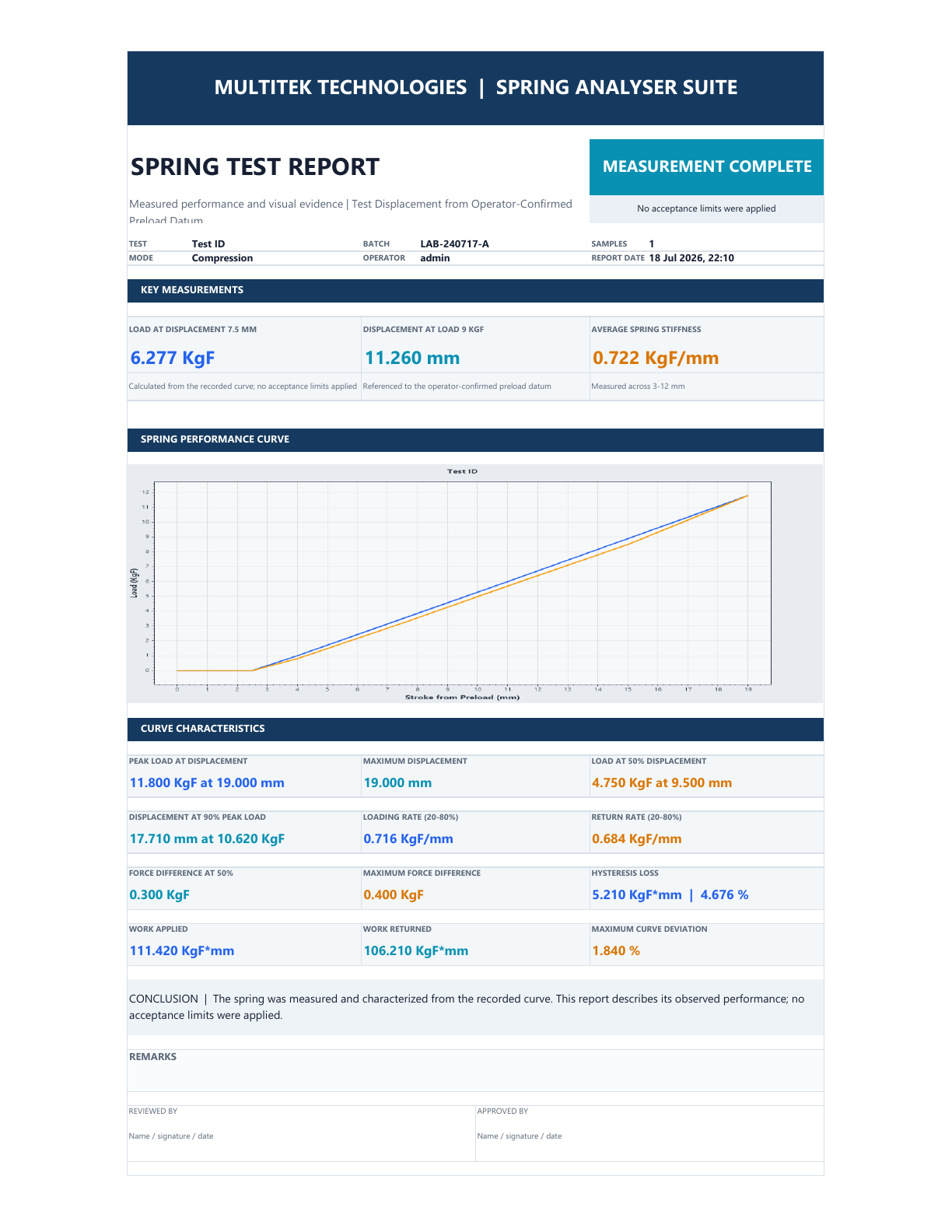 STM-X executive summary report page